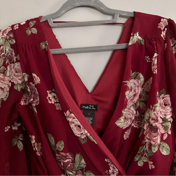 Maroon Floral Rue 21 Romper - Picture 2 of 7